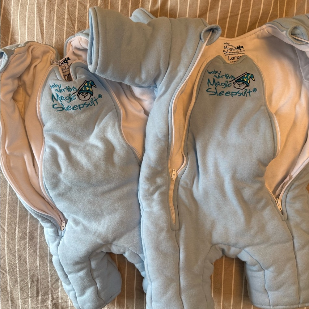 (2) Magic Merlin Sleep Suits - Large